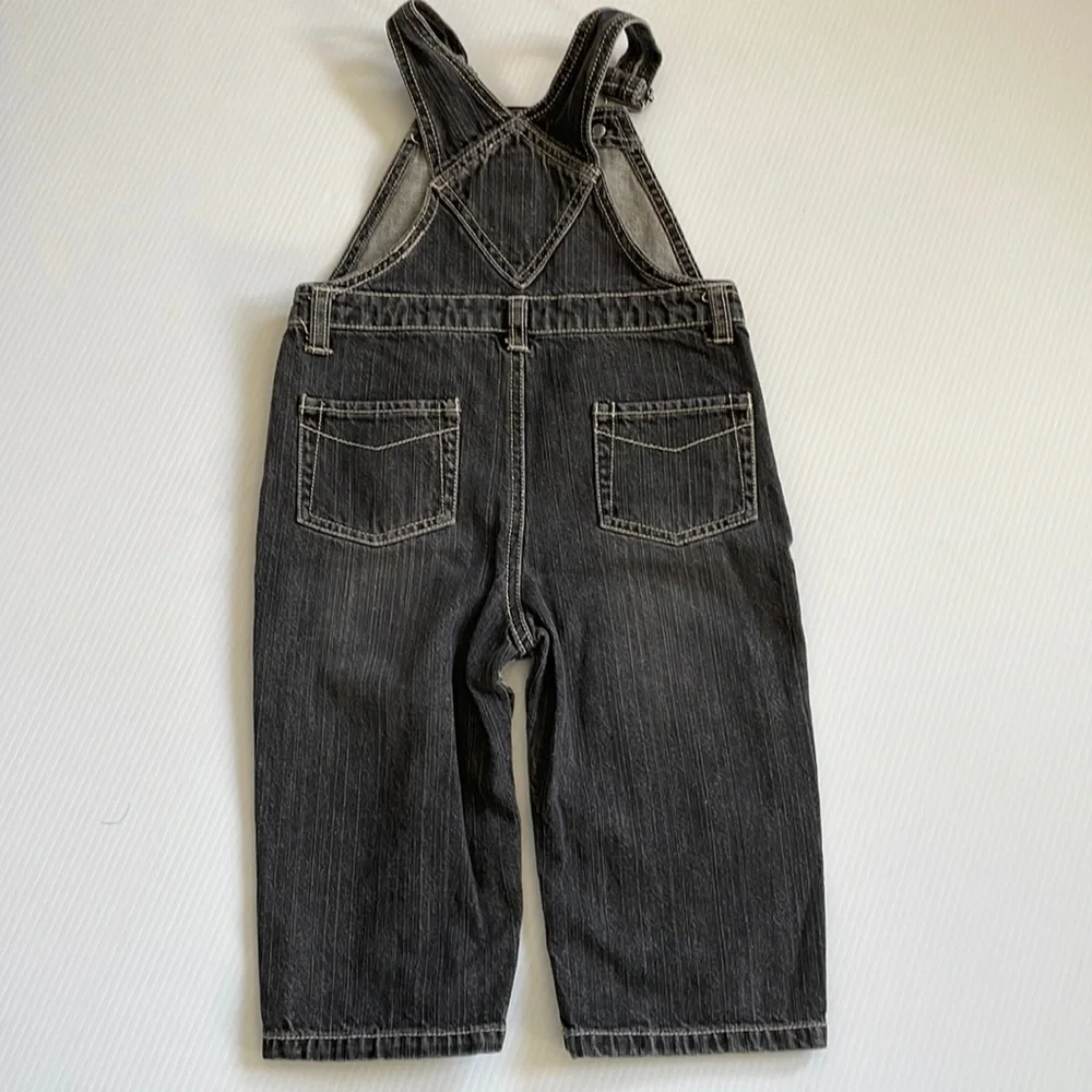 Gymboree faded black denim bib overalls.  Size 18-24 months